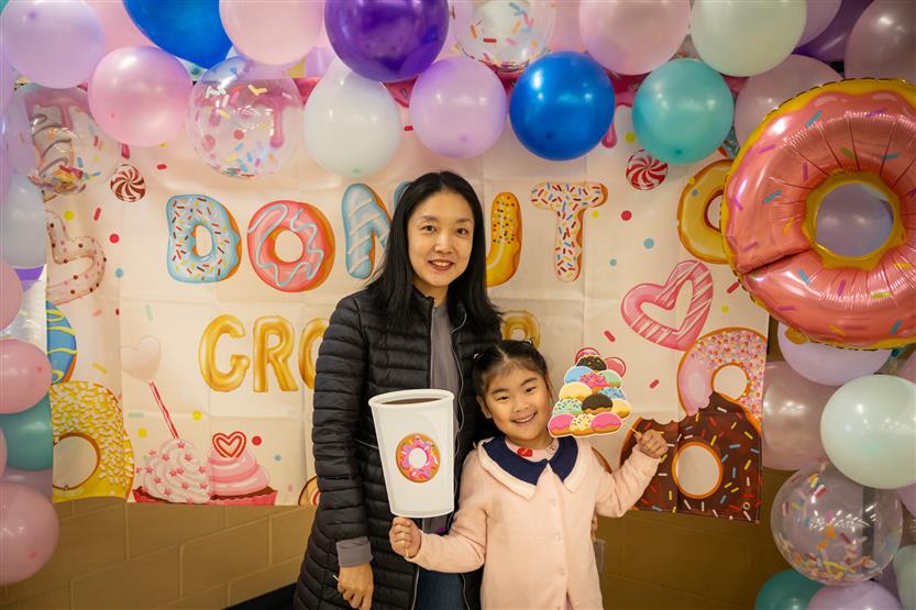 Students enjoy pastries with their parents
